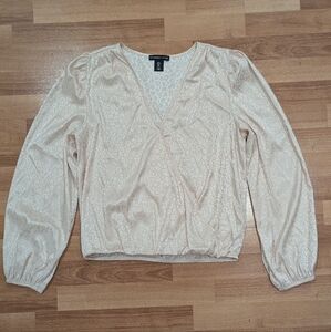 Sincerely Jules Coquette Soft Pink Leopard Print Wrap Blouse